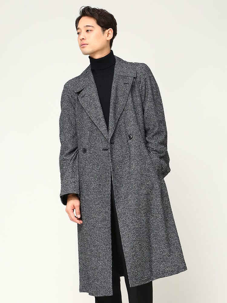 SARTORIA DEL GROSSO (サルトリアデルグロッソ) チェック ダブル タイロッケンコート