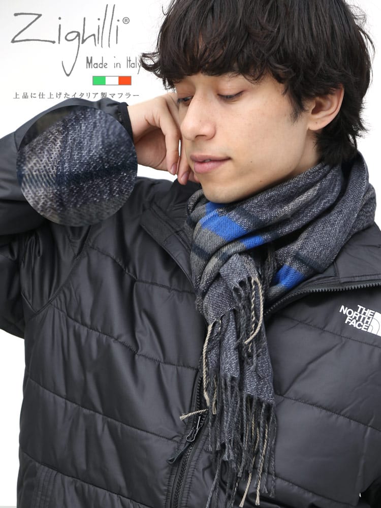 SAKAZEN サカゼン イタリア製 チェック柄 ストール