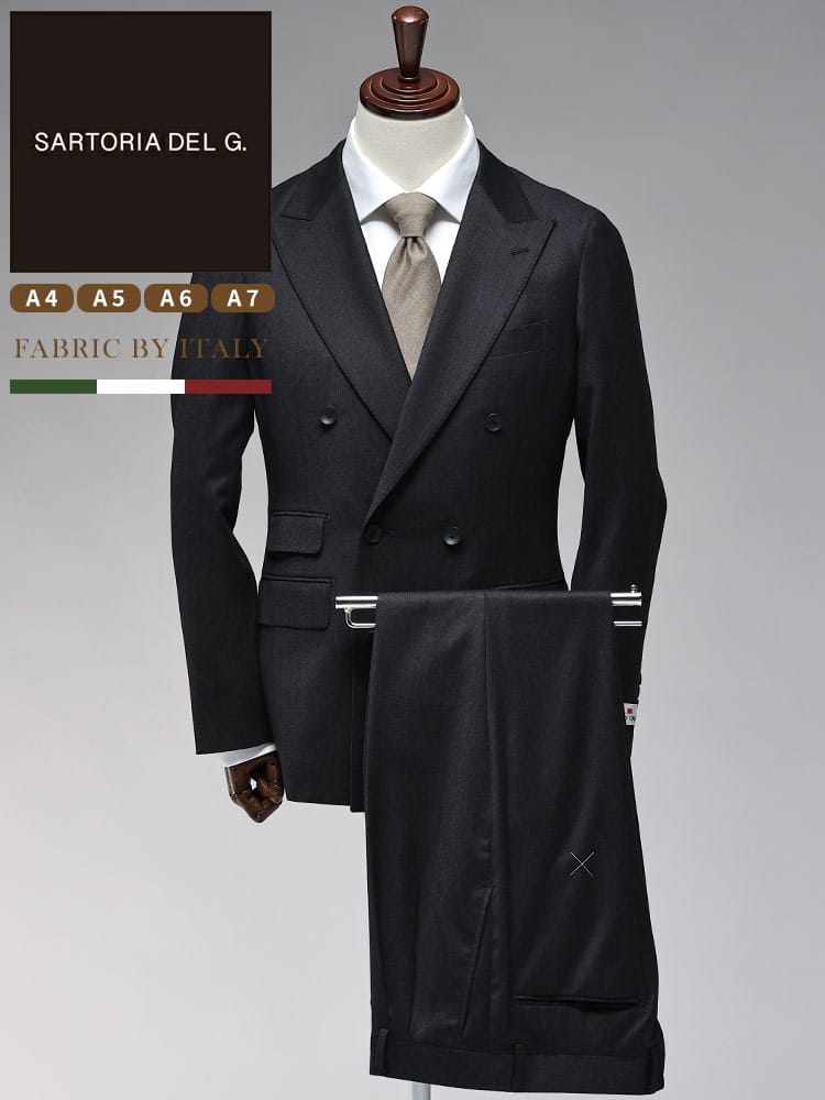 スーツ・ジャケット・コート2着目半額対象商品 ダブル スーツ FABRIC BY ITALY ウール ダブル6ツ釦 3ポケット ツータックスラックス イタリア製ウール メンズ ビジネス 紳士