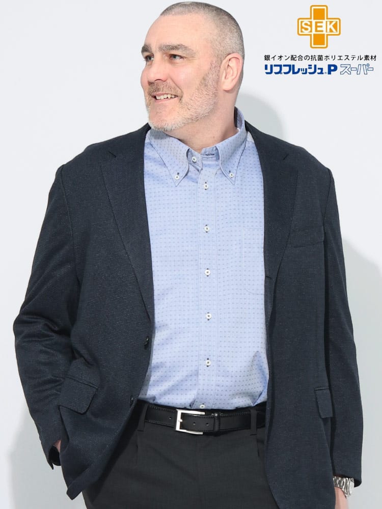 スーツ・ジャケット・コート2着目半額対象商品 テーラードジャケット イタリア製生地 シングル 段返り3釦 ニットジャケット アウター フォーマル 大きいサイズ メンズ ビジネス