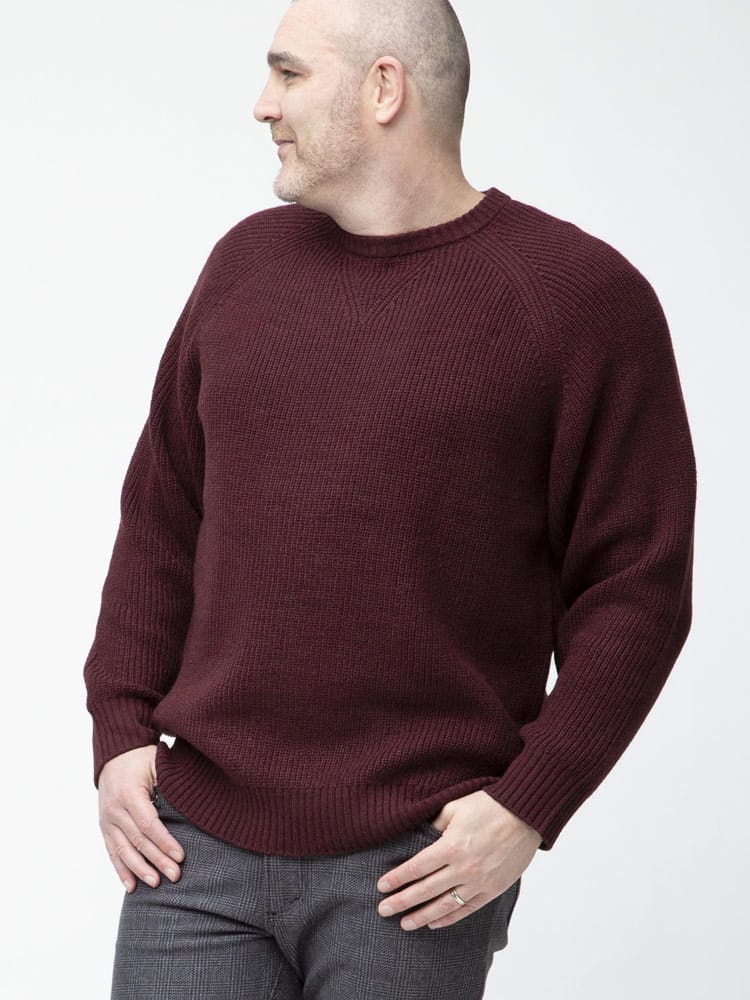 大きいサイズ メンズ B＆T CLUB (ビーアンドティークラブ) ウォッシャブル 畦編み クルーネック セーター