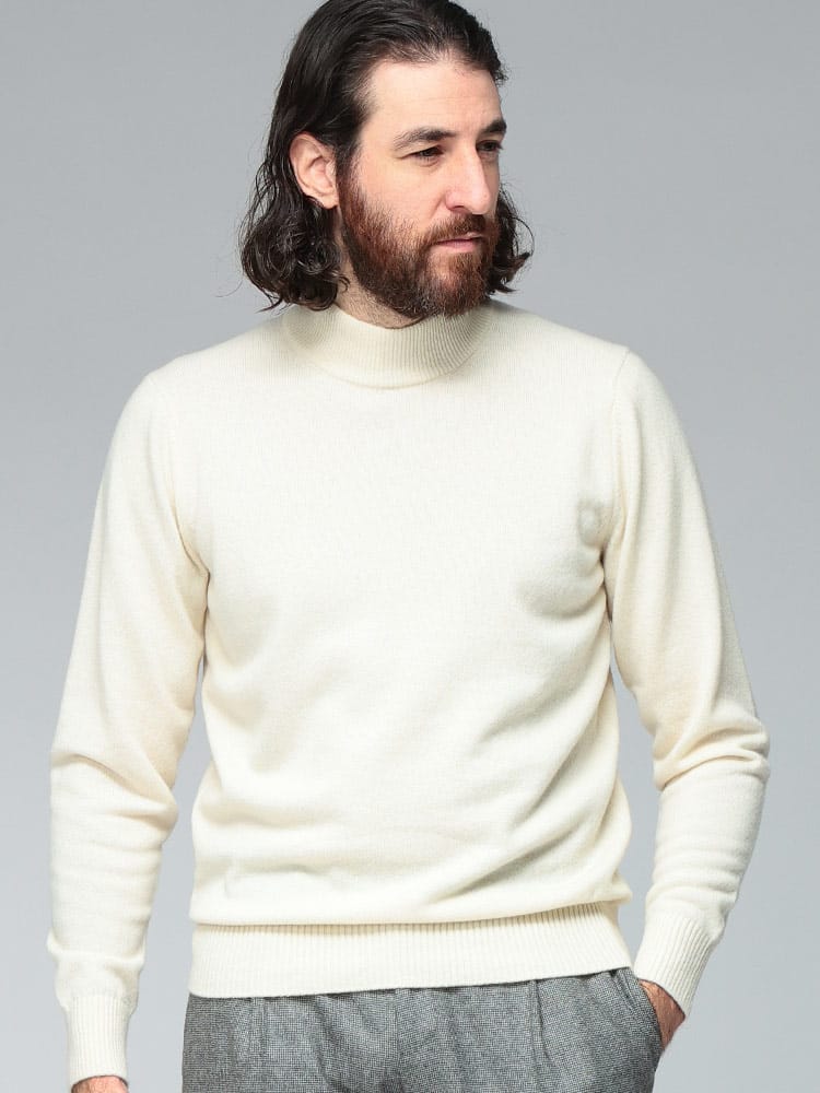 GIM (ジム) カシミヤ100％ 日本製 モックネック ニット GIM25502039 メンズ