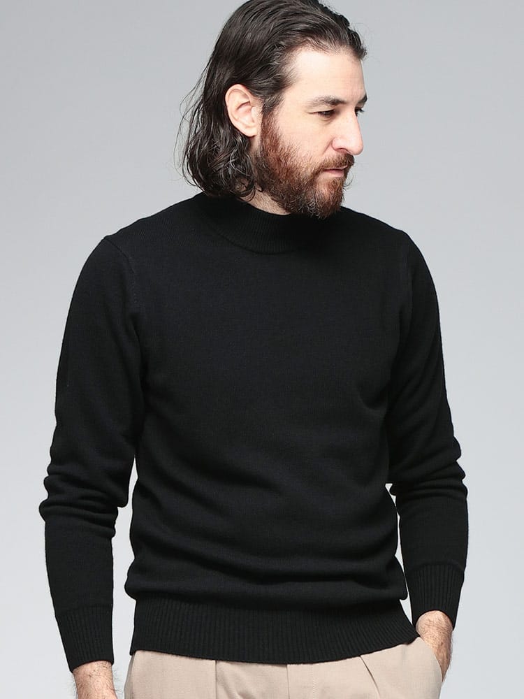 GIM (ジム) カシミヤ100％ 日本製 モックネック ニット GIM25502039 メンズ