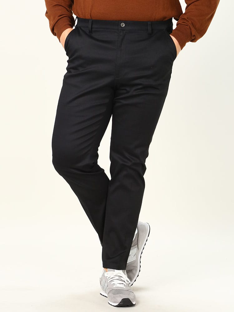 大きいサイズ メンズ B＆T CLUB (ビーアンドティークラブ) ストレッチ ピケ ノータック パンツ チノパン