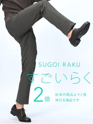 スラックス HYBRIDBIZ ハイブリッドビズ すごいらく ストレッチ ノータックスラックス パンツ ビジカジ ゴルフ ビジネス 紳士 春夏 秋冬 オールシーズン対応 ウォッシャブル 洗える