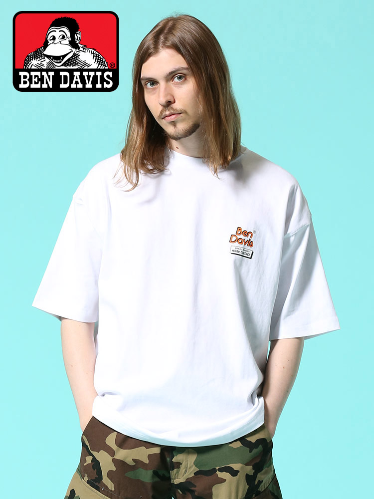 BEN DAVIS (ベンデイビス) バックBIGプリント クルーネック 半袖 Tシャツ