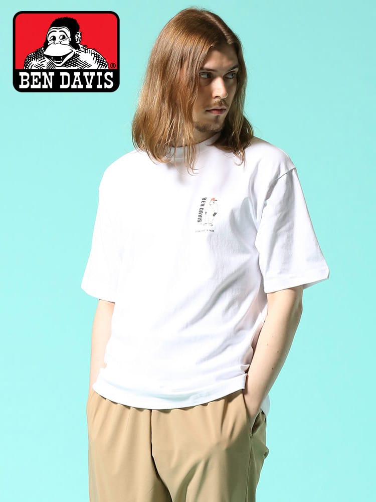 BEN DAVIS (ベンデイビス) ゴリラ バックプリント クルーネック 半袖 Tシャツ