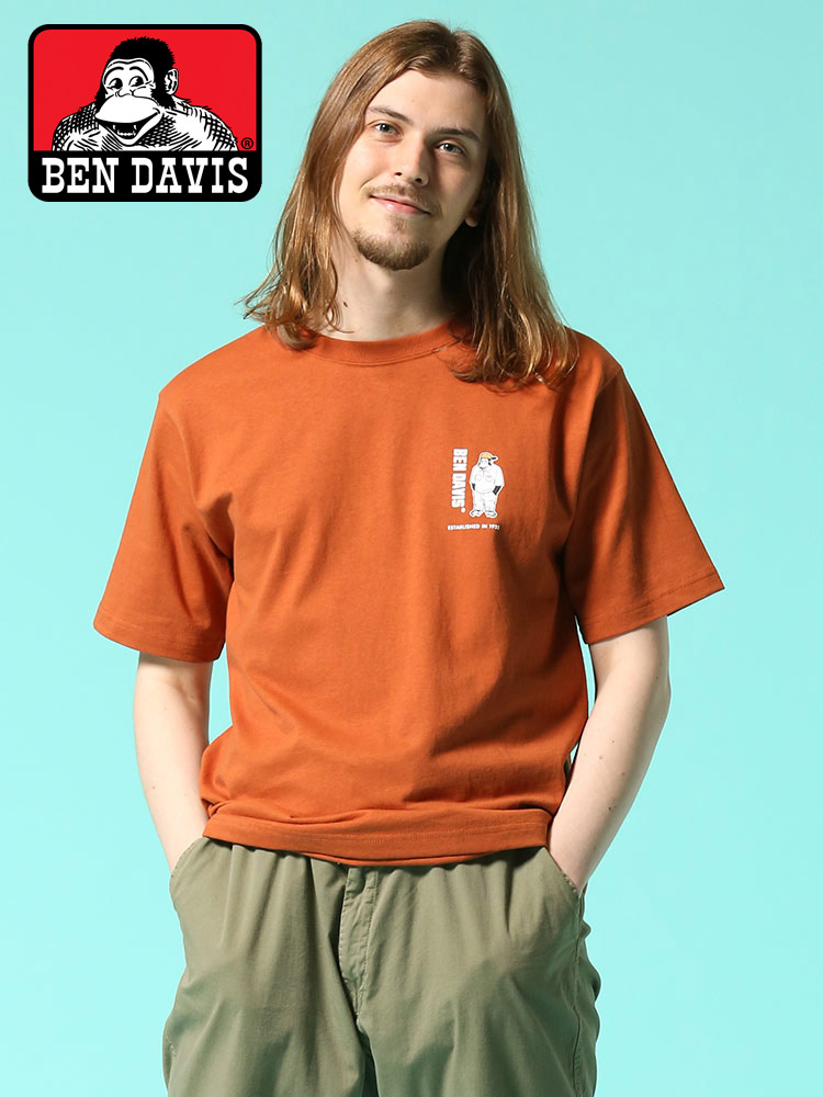 BEN DAVIS (ベンデイビス) ゴリラ バックプリント クルーネック 半袖 Tシャツ