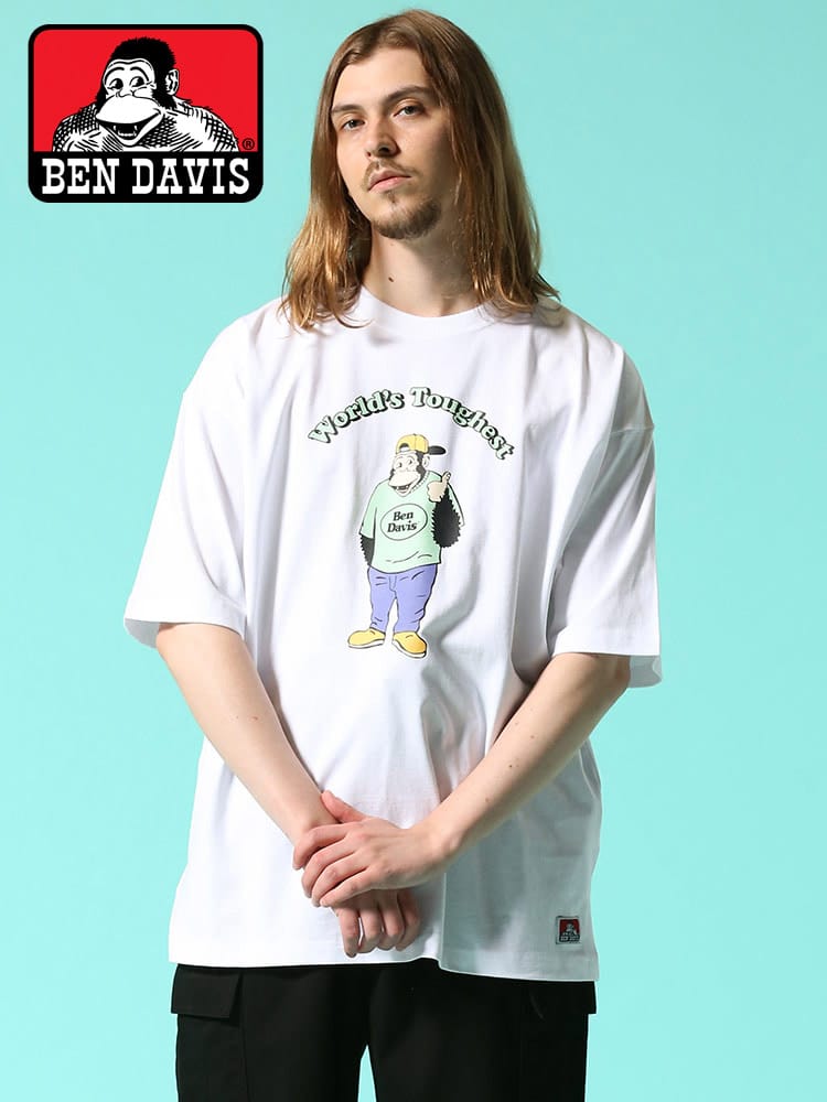 BEN DAVIS (ベンデイビス) ゴリラ プリント クルーネック 半袖 BIG Tシャツ