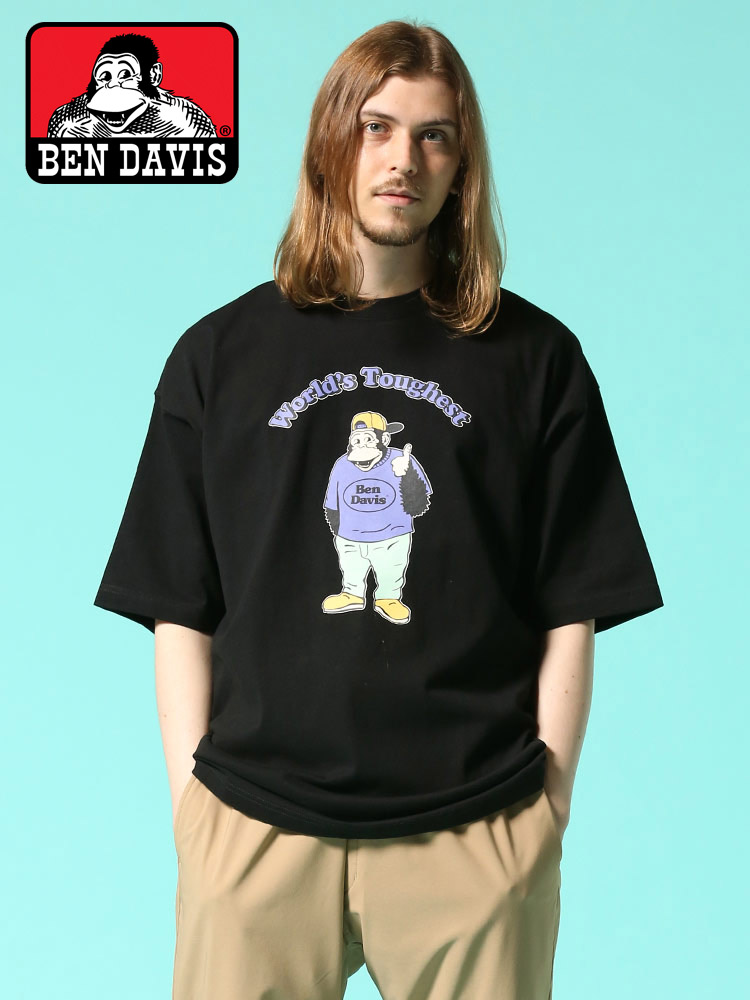 BEN DAVIS (ベンデイビス) ゴリラ プリント クルーネック 半袖 BIG Tシャツ