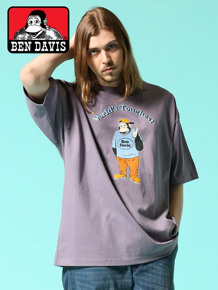BEN DAVIS (ベンデイビス) ゴリラ プリント クルーネック 半袖 BIG Tシャツ