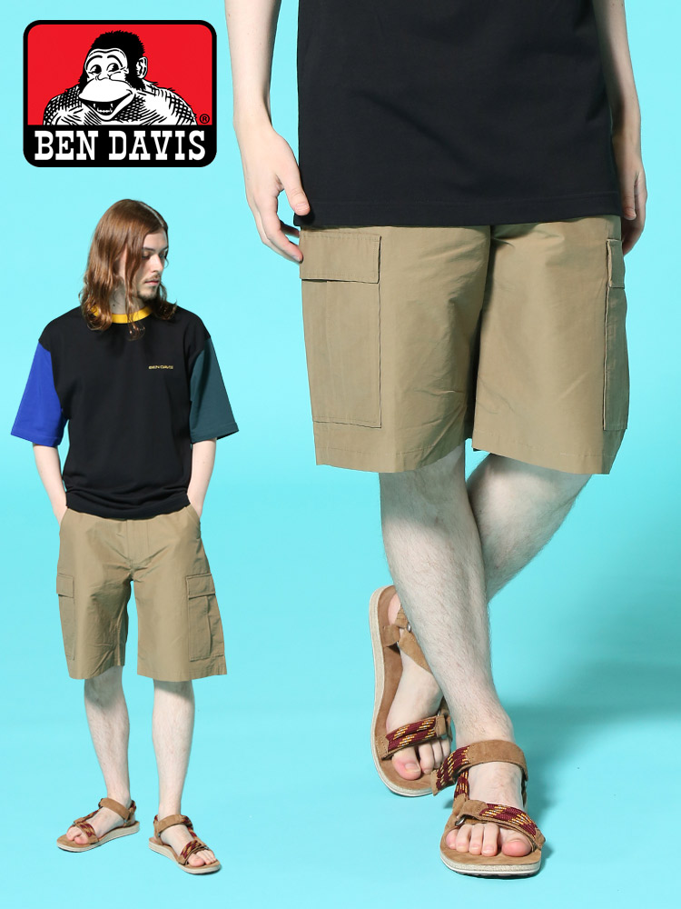 BEN DAVIS (ベンデイビス) 無地 ポケット カーゴ ショートパンツ