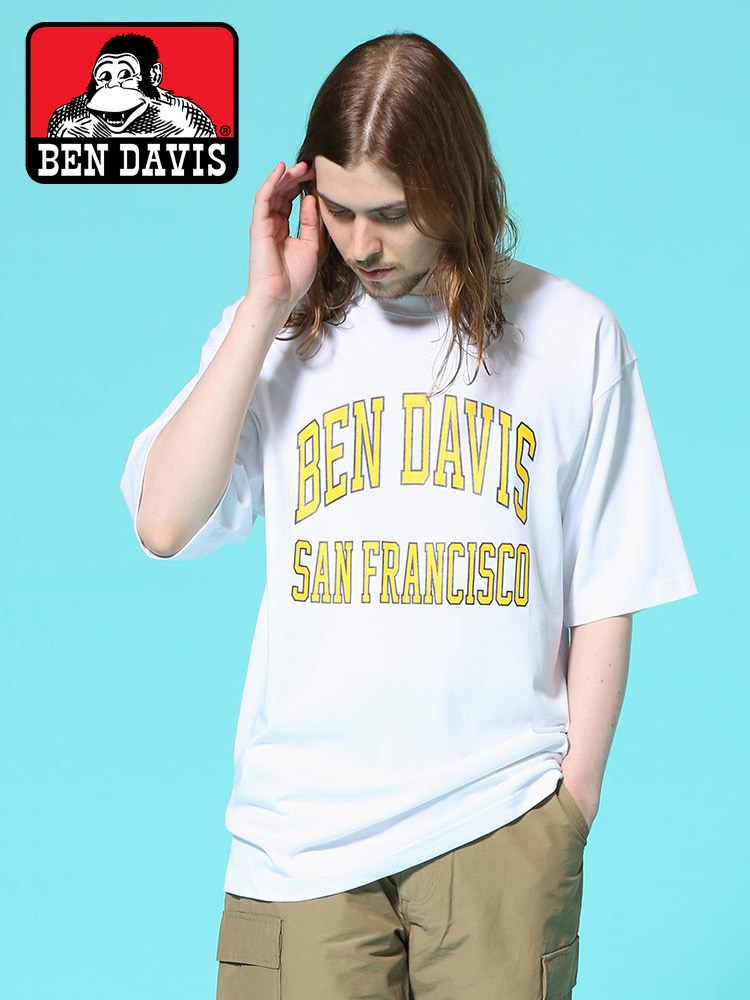 BEN DAVIS (ベンデイビス) BIGロゴプリント クルーネック 半袖 Tシャツ