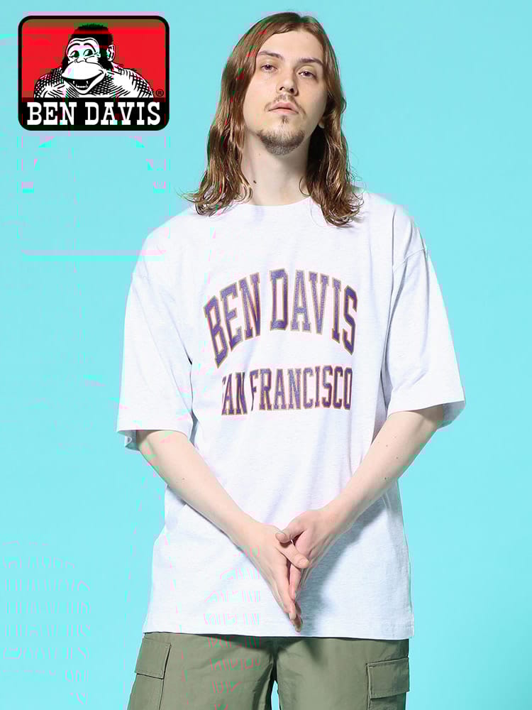 BEN DAVIS (ベンデイビス) BIGロゴプリント クルーネック 半袖 Tシャツ