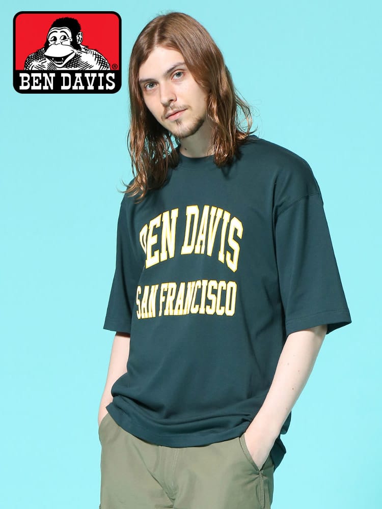 BEN DAVIS (ベンデイビス) BIGロゴプリント クルーネック 半袖 Tシャツ