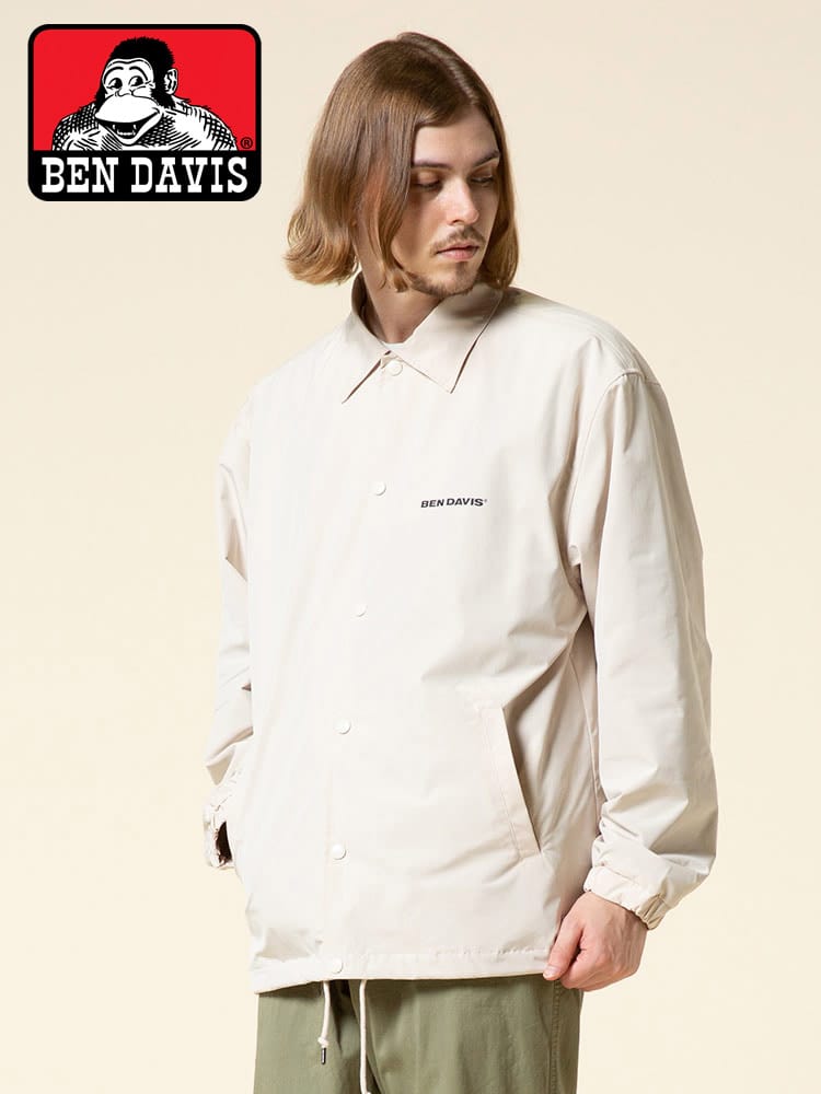 BEN DAVIS (ベンデイビス) バックプリント フルボタン コーチジャケット