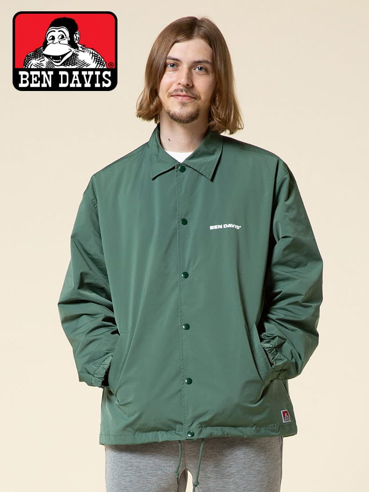 BEN DAVIS (ベンデイビス) バックプリント フルボタン コーチジャケット