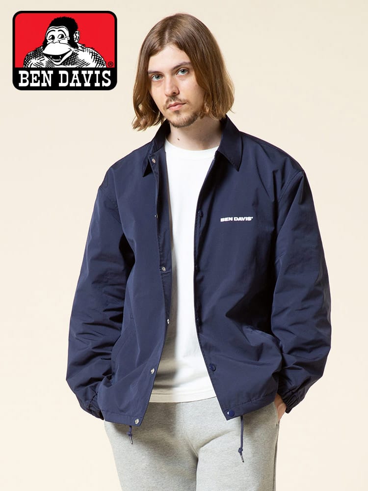 BEN DAVIS (ベンデイビス) バックプリント フルボタン コーチジャケット