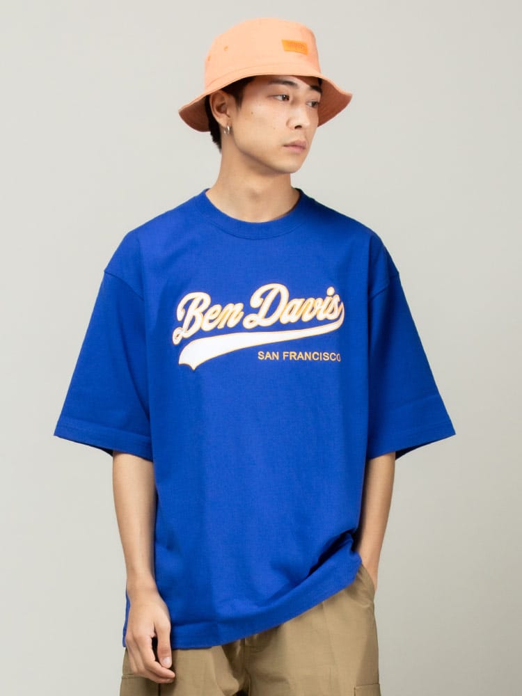 BEN DAVIS (ベンデイビス) フロント刺繍 クルーネック 半袖 Tシャツ STADIUM TEE