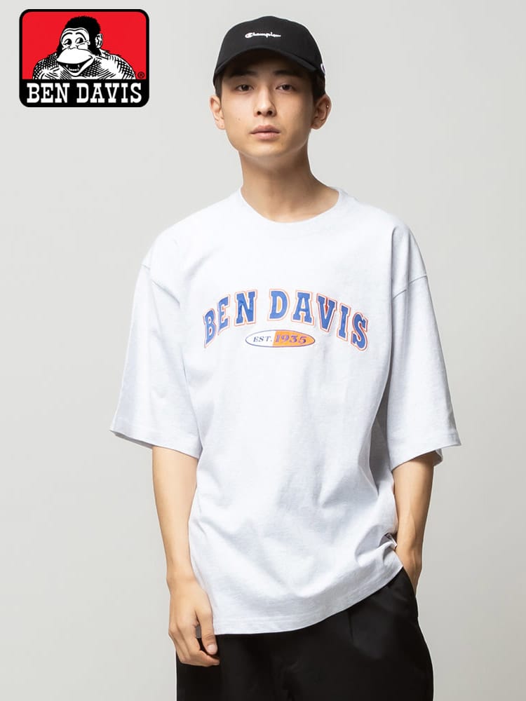 BEN DAVIS (ベンデイビス) ロゴ刺繍 クルーネック 半袖 Tシャツ STADIUM TEE 2