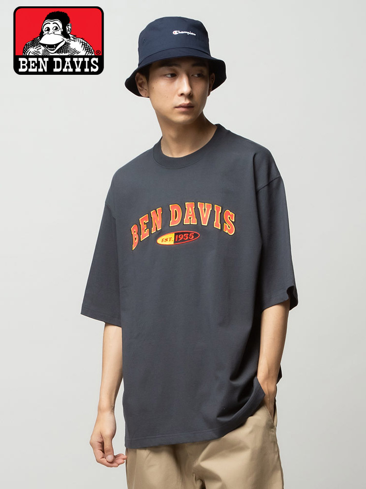 BEN DAVIS (ベンデイビス) ロゴ刺繍 クルーネック 半袖 Tシャツ STADIUM TEE 2