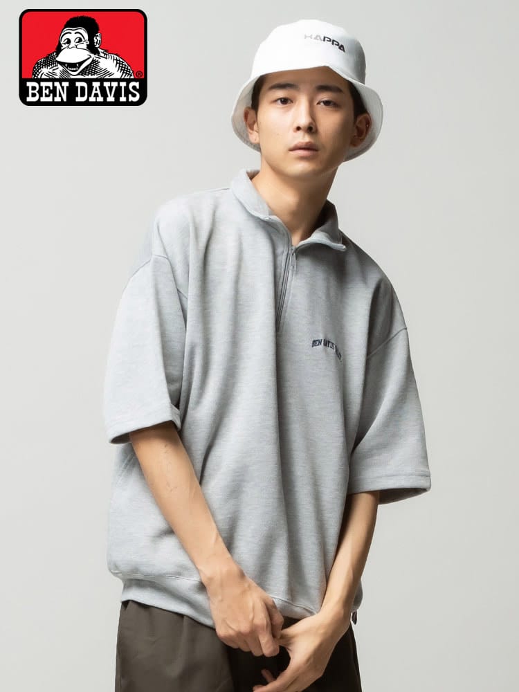 BEN DAVIS (ベンデイビス) ハーフジップ 半袖 Tシャツ HALF ZIP TRAINEE TOP