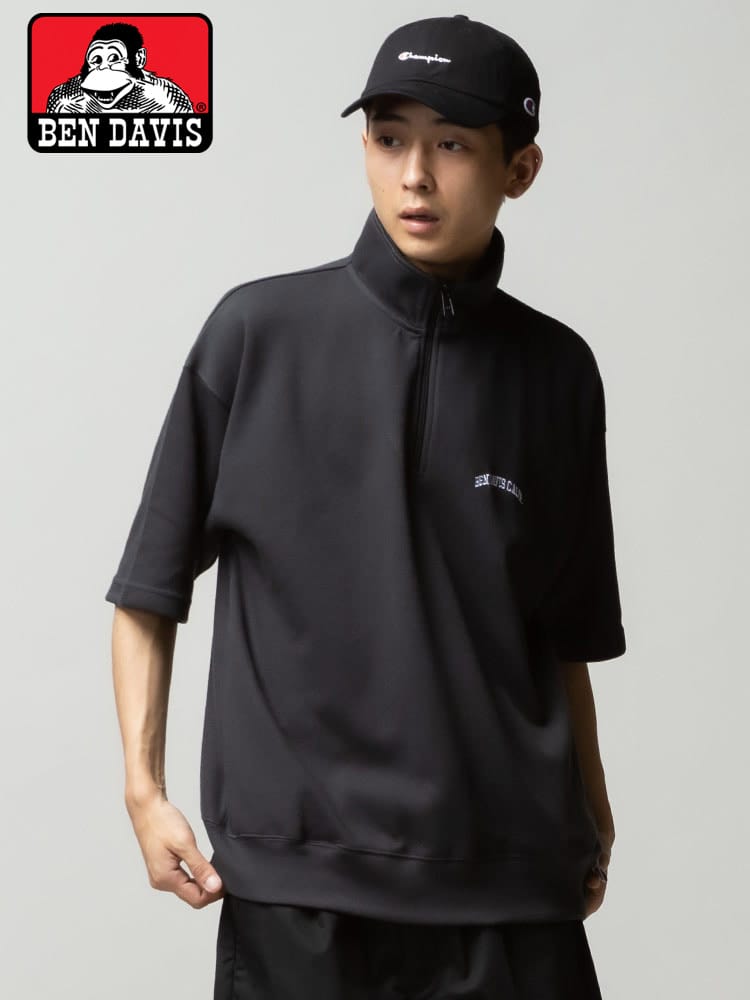 BEN DAVIS (ベンデイビス) ハーフジップ 半袖 Tシャツ HALF ZIP TRAINEE TOP