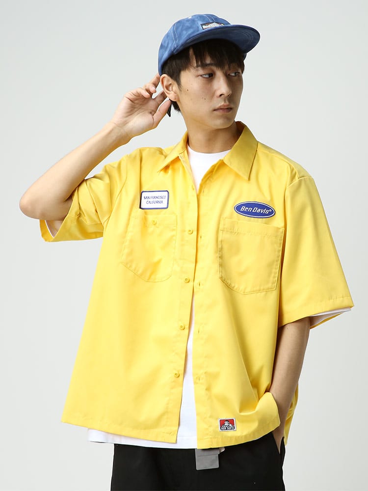 BEN DAVIS (ベンデイビス) ワッペン ポケット 半袖 ワークシャツ