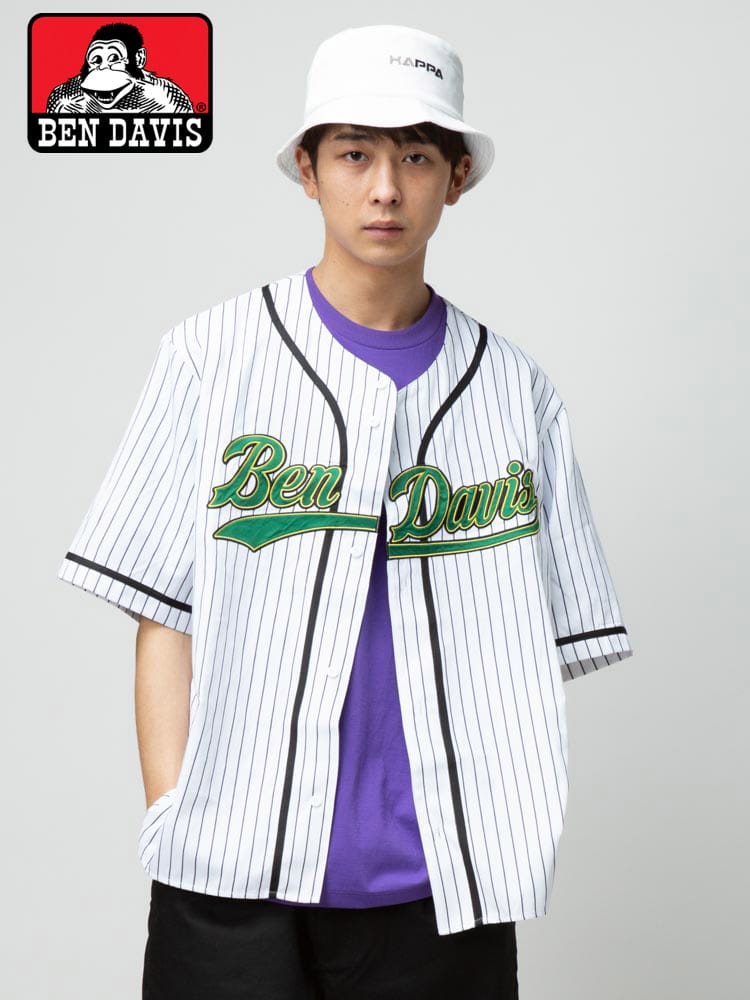 BEN DAVIS (ベンデイビス) ワッペン 半袖 ベースボール シャツ SLUGGER SHIRTS