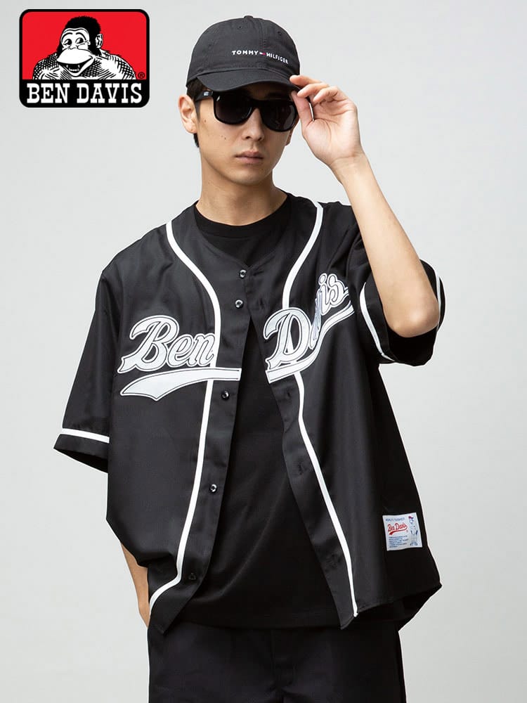 BEN DAVIS (ベンデイビス) ワッペン 半袖 ベースボール シャツ SLUGGER SHIRTS