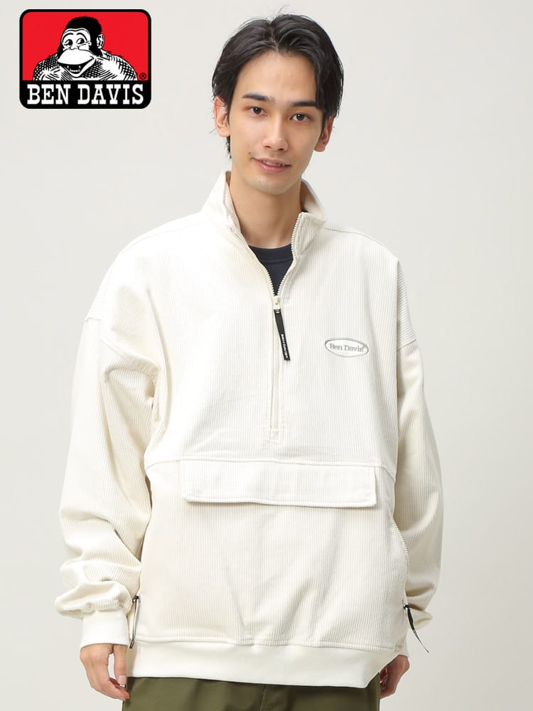 BEN DAVIS (ベンデイビス) コーデュロイ ハーフジップ プルオーバー ジャケット
