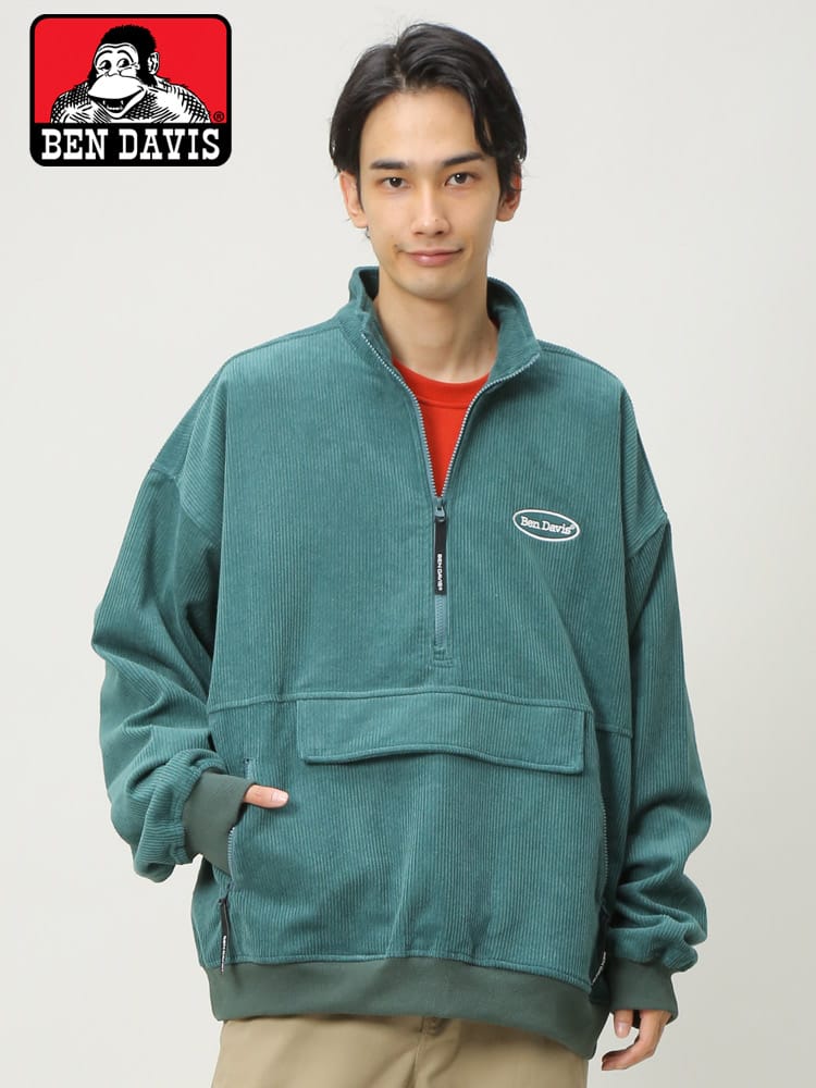BEN DAVIS (ベンデイビス) コーデュロイ ハーフジップ プルオーバー ジャケット