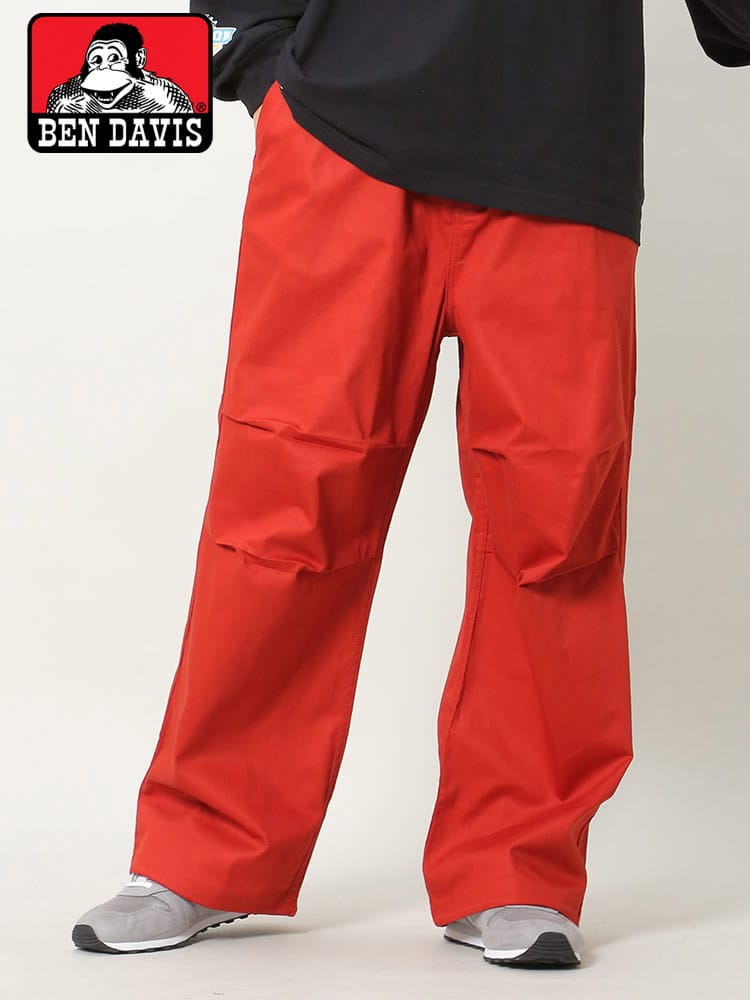 BEN DAVIS (ベンデイビス) コットン 無地 ワークパンツ スノーパンツ ボトムス ゆるダボ 極太 ビッグシルエット ダボパン 2180004