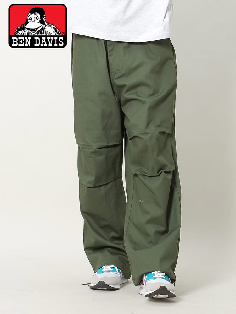 BEN DAVIS (ベンデイビス) コットン 無地 ワークパンツ スノーパンツ ボトムス ゆるダボ 極太 ビッグシルエット ダボパン 2180004