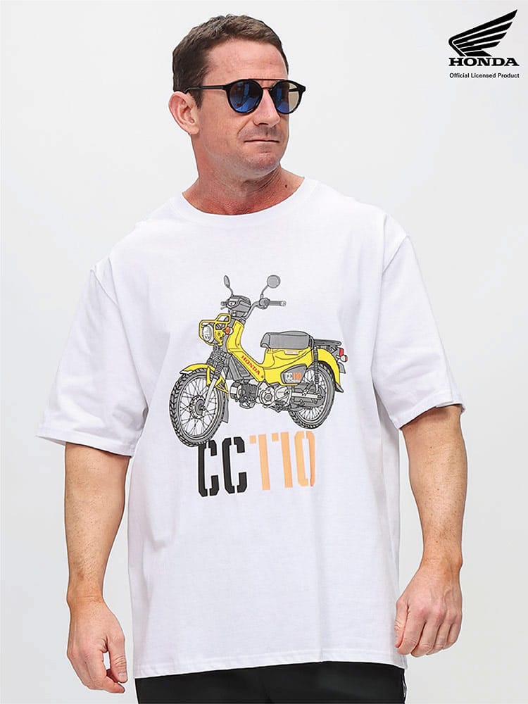 半袖 Tシャツ クロスカブ110 トップス クルー 大きいサイズ メンズ Honda ホンダ ×モンスターワールド