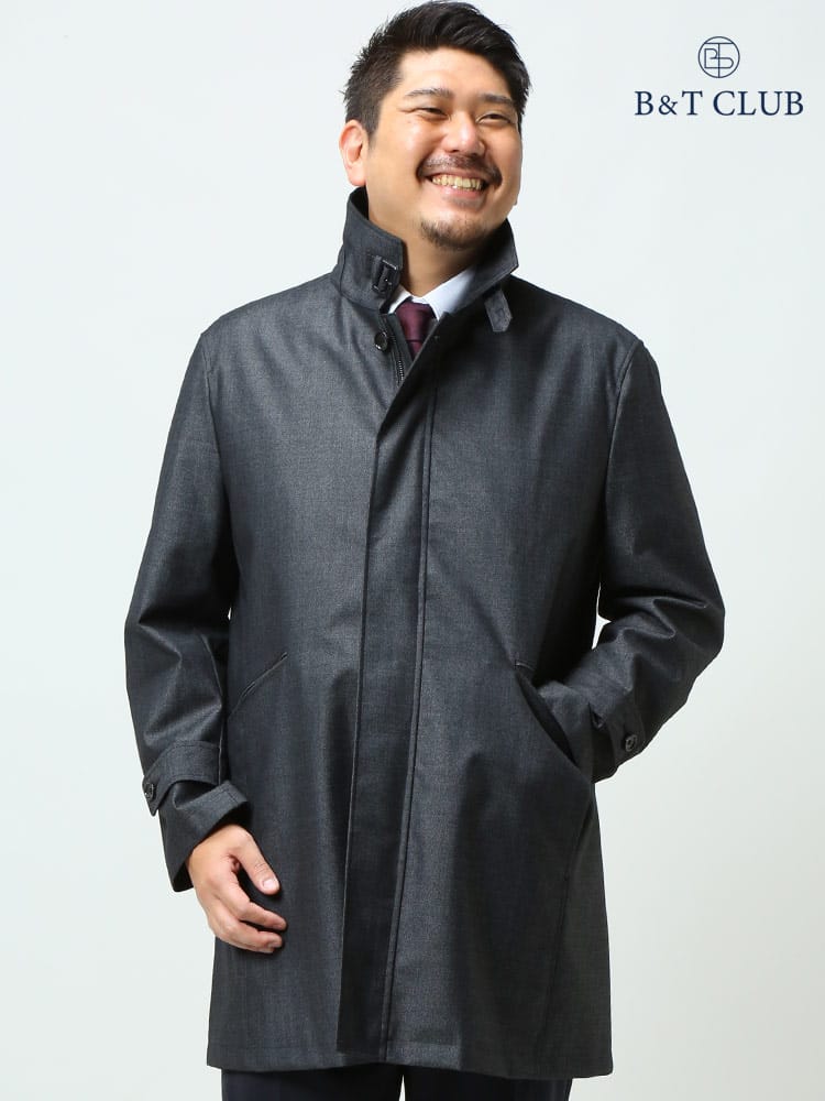 大きいサイズ メンズ B＆T CLUB ビーアンドティークラブ 防水コーティング シルク混 中綿ライナー コート VANKS