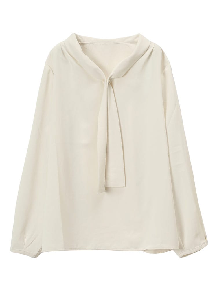 ELGARHYTHM (エルガリズム) ボウタイ パール 長袖 ブラウス