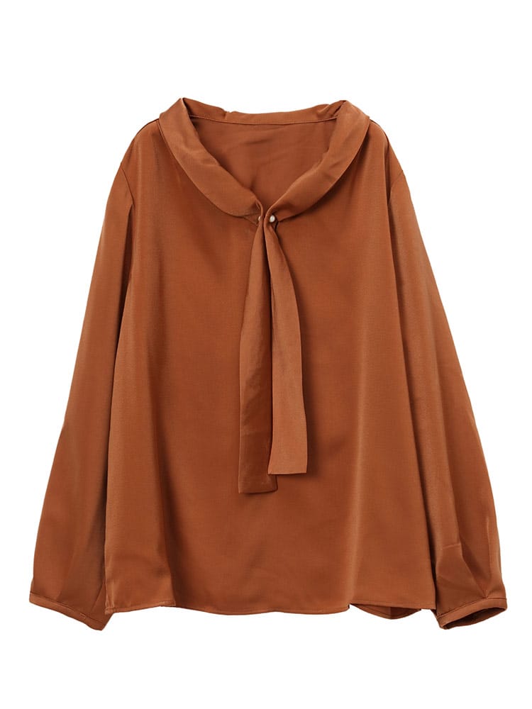 ELGARHYTHM (エルガリズム) ボウタイ パール 長袖 ブラウス