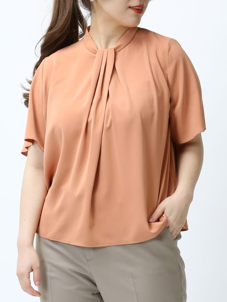 ELGARHYTHM (エルガリズム) ボウタイ風 半袖 ブラウス