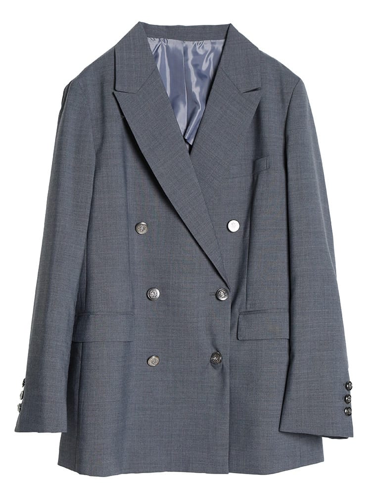 ELGARHYTHM (エルガリズム) 無地 ダブル 6ツ釦 ブレザー