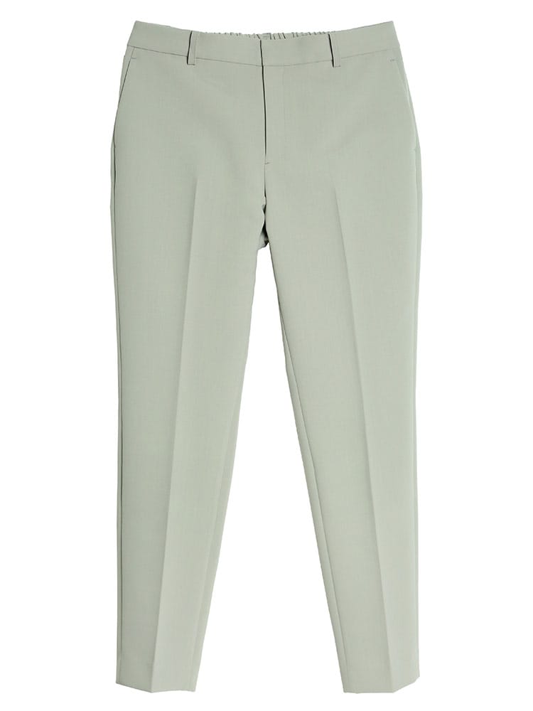 ELGARHYTHM (エルガリズム) 無地 ノータック ウエストゴム ロングパンツ MI LIONE