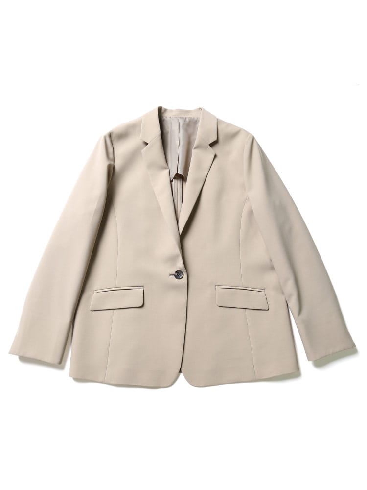 ELGARHYTHM (エルガリズム) 無地 シングル 1ツ釦 テーラード ジャケット RELA×ION