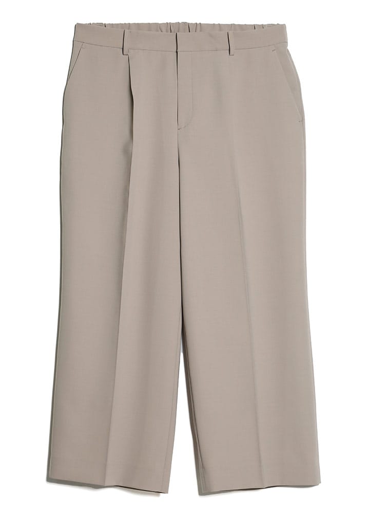 ELGARHYTHM (エルガリズム) 無地 ウエストゴム ワイド ロングパンツ RELA×ION