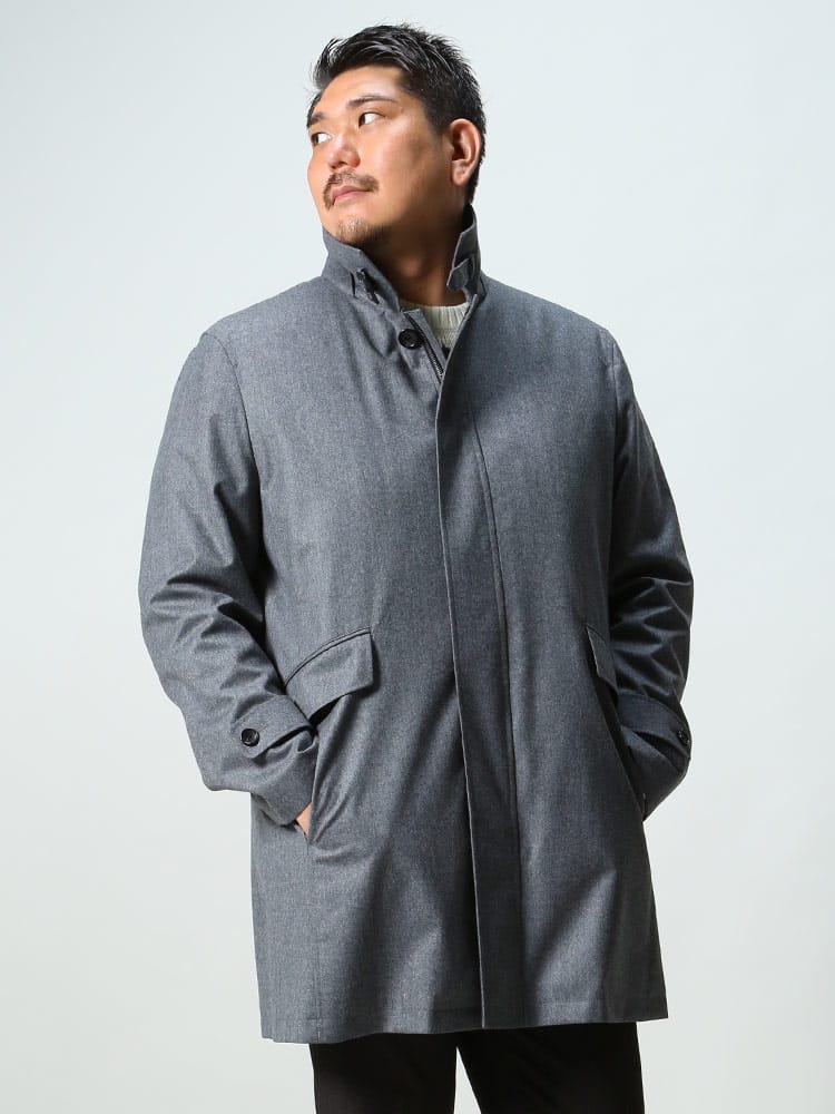 大きいサイズ メンズ B＆T CLUB (ビーアンドティークラブ) 春秋冬対応 防水コーティング ウール 中綿ライナー コート VANKS