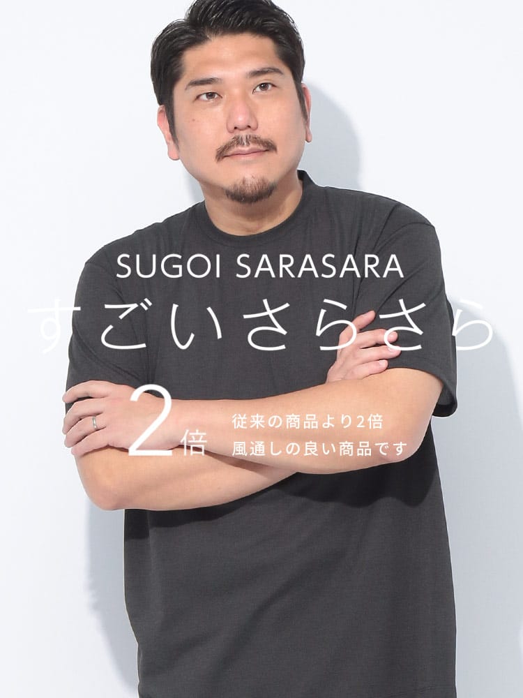 半袖 Tシャツ すごいさらさら クルーネック トップス 無地 涼しい 春 夏 大きいサイズ メンズ ビジネス