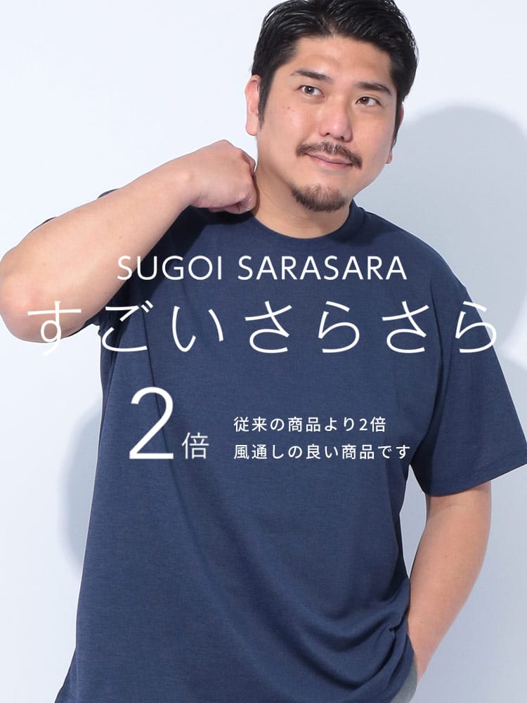 半袖 Tシャツ すごいさらさら クルーネック トップス 無地 涼しい 春 夏 大きいサイズ メンズ ビジネス