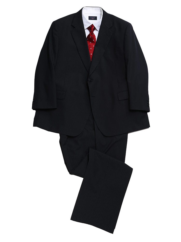 スーツ・ジャケット・コート2着目半額対象商品 大きいサイズ メンズ B＆T CLUB ウォッシャブル ウエストアジャスター シングル ツーパンツ スーツ