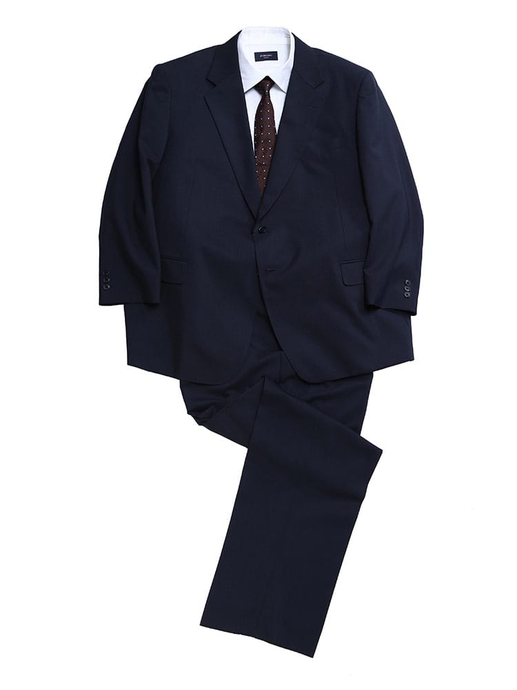 スーツ・ジャケット・コート2着目半額対象商品 大きいサイズ メンズ B＆T CLUB ウォッシャブル ウエストアジャスター シングル ツーパンツ スーツ