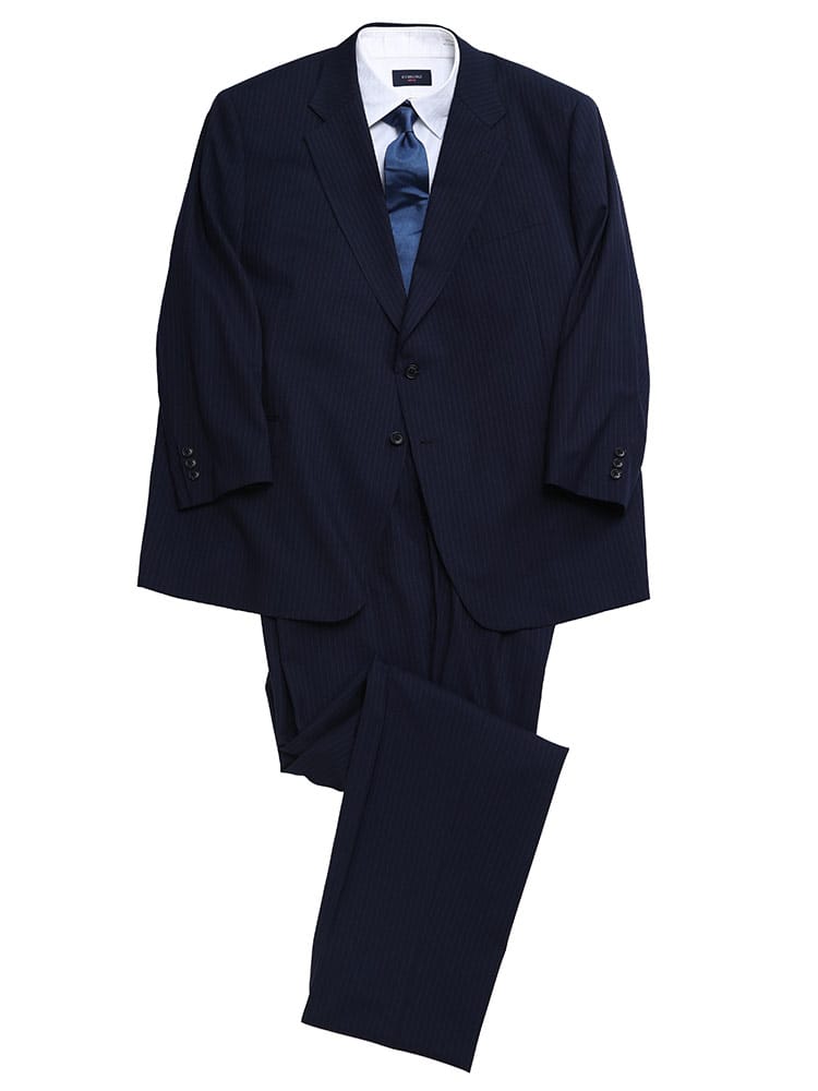 大きいサイズ メンズ B＆T CLUB ウォッシャブル ウエストアジャスター シングル ツーパンツ スーツ