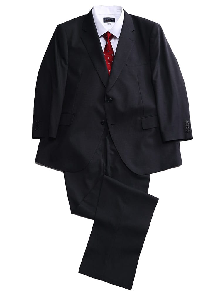 大きいサイズ メンズ B＆T CLUB ウォッシャブル ウエストアジャスター シングル ツーパンツ スーツ